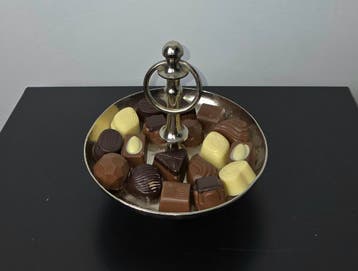 Zilverkleurige etagere voor bonbons of sieraden, Ophalen of Verzenden, Nieuw