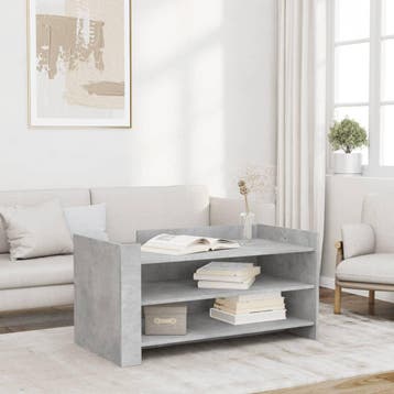 vidaXL Salontafel 100x50x50 cm bewerkt hout betongrijs, 100 tot 150 cm, Verzenden, Nieuw, 50 tot 100 cm