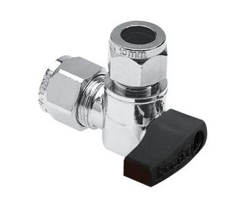 BONFIX Minikogelkraan haaks knel 12x10 (zwarte knop), Ophalen of Verzenden, Nieuw