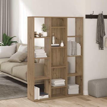 vidaXL Kamerscherm/boekenkast 100x24x140 cm bewerkt hout, Huis en Inrichting, Woonaccessoires | Kamerschermen, Verzenden, Nieuw