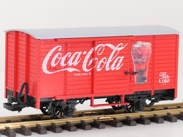 LGB 45352 Gesloten goederenwagen Coca-Cola, Sound, Overige typen, Nieuw, Ophalen of Verzenden, LGB