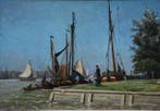 Willem Hendrik Eickelberg (1845-1920) - Havengezicht, Antiek en Kunst, Kunst | Schilderijen | Klassiek
