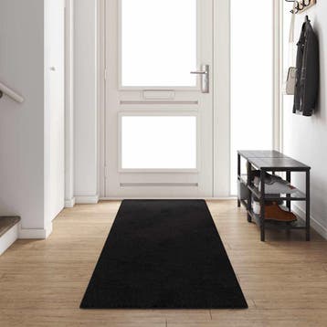 vidaXL Tapijt Loper Zwart 80 x 400 cm 100% Polypropylene, Huis en Inrichting, Verzenden, Nieuw, Zwart