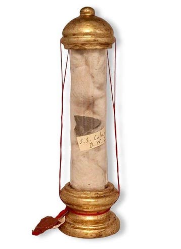 Reliekhouder - Hout, Glas, Textiel - 20e eeuw - Ex Columna