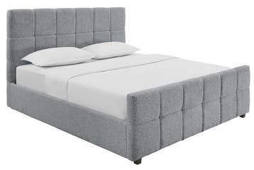 Bed PRESTIGE 180x200cm met opbergruimte bouclé grijs - 48888, Huis en Inrichting, Ophalen of Verzenden, Nieuw