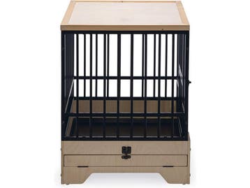 Designed by Lotte Quirine - Hondenbench - Verhoogde instap -, Dieren en Toebehoren, Verzenden, Zo goed als nieuw
