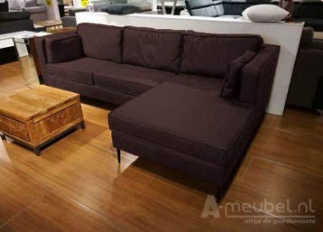 Loungebank Borne - loungebanken - Bruin, Nieuw, 150 cm of meer, Stof, 200 tot 250 cm