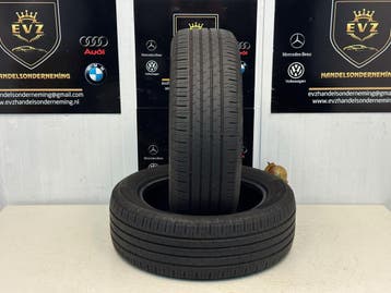 2 stuks 195/55R16 inch zomerbanden Continental Ecocontact 6, Gebruikt, 16 inch, Band(en), Personenwagen