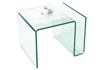 Extravagante glazen salontafel FANTOME 50cm bijzettafel met, Ophalen of Verzenden, Nieuw