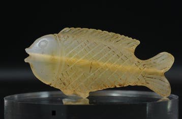 Oud-Egyptisch Doorschijnende agaat Grote amulet van