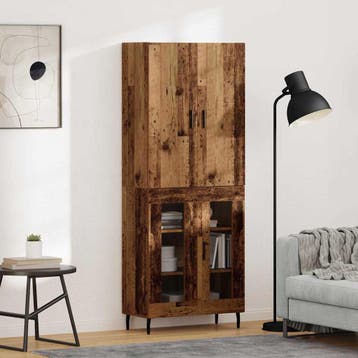 vidaXL buffetkast Oud hout 69,5 x 34 x 180 cm Bewerkt hout, Verzenden, Nieuw, 50 tot 100 cm, Minder dan 100 cm