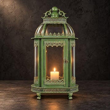 Lantaarn - Glas, Metaal - Kleine groene lantaarn