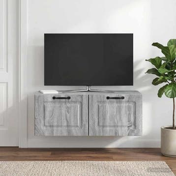 vidaXL Wandbeugel TV-kast 78,5 x 31 x 30 cm Grijs sonoma, Minder dan 50 cm, Verzenden, Nieuw, Minder dan 100 cm