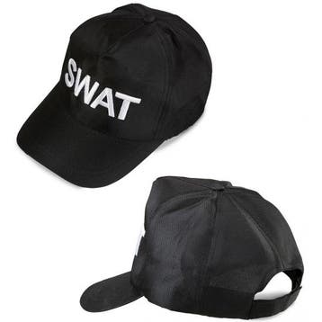 Zwarte SWAT politie cap voor volwassenen - Politiepetten, Hobby en Vrije tijd, Feestartikelen, Ophalen of Verzenden, Nieuw