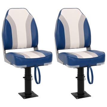 vidaXL Bootstoelen inklapbaar 2 st met hoge rugleuning, Verzenden, Nieuw
