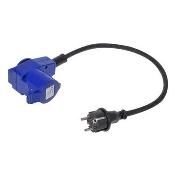 ProPlus Verloopkabel - 40 cm - Schuko naar haakse CEE - I..., Doe-het-zelf en Verbouw, Elektra en Kabels, Ophalen of Verzenden