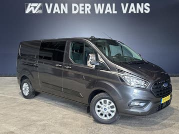Ford Transit Custom 2.0 TDCI 170pk L2H1 Dubbele Cabine Euro6, Stof, Gebruikt, Dealer onderhouden, Ford