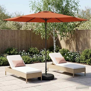 vidaXL Tuinparasol met Basis 300 x 300 cm Polyester, Verzenden, Nieuw, 2 tot 3 meter