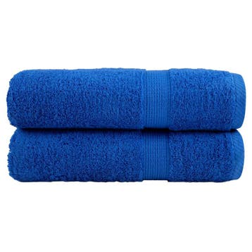 vidaXL Badhanddoeken SOLUND 2 st 600 g/m² 70x140 cm blauw, Verzenden, Nieuw, Blauw