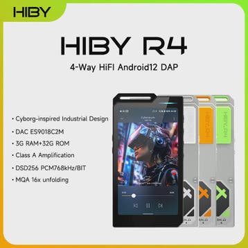 HiBy R4 HiFi Music Player: Quad DAC, Android 12, MQA & DSD25, Verzenden, Nieuw