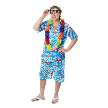 Blauwe Hawaii kleding voor heren - Hawaii kleding, Ophalen of Verzenden, Nieuw