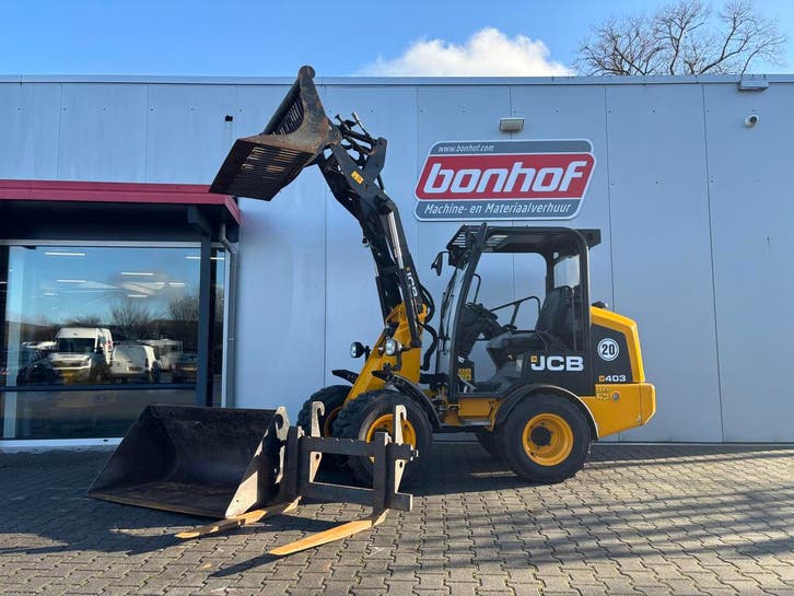 Te koop JCB 403 2018   1200 uur!!!!! Complete set!!!!, Zakelijke goederen, Machines en Bouw | Kranen en Graafmachines, Wiellader of Shovel