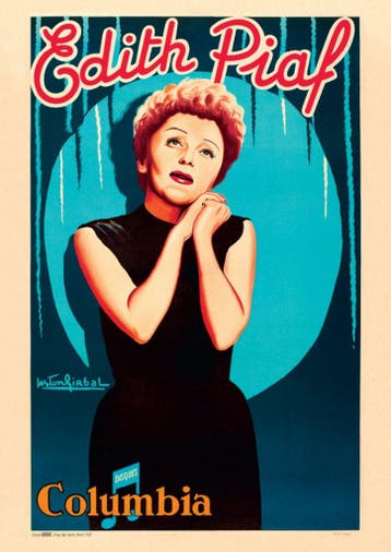 Posters - Poster Piaf, Edith - Columbia, Verzenden, Zo goed als nieuw