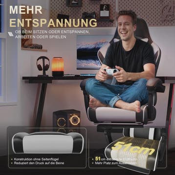 Ergonomische Gaming Stoel In Hoogte Verstelbaar met Massage, Verzenden, Nieuw