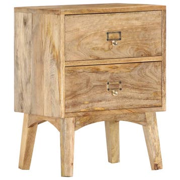 vidaXL Nachtkastje 40x35x55 cm massief mangohout, Huis en Inrichting, Slaapkamer | Nachtkastjes, Minder dan 45 cm, Verzenden, Nieuw