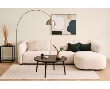 Hoekbank Valerie Bouclé met Chaise Longue Rechts 279x150 cm, Huis en Inrichting, Banken | Sofa's en Chaises Longues, Ophalen of Verzenden
