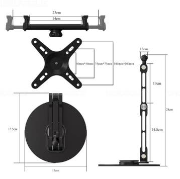 Verstelbare Monitor Arm 360° Draaibaar met VESA, Verzenden, Nieuw