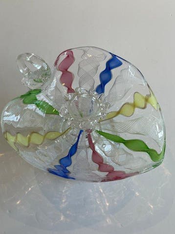 Murano Glass – Handled Zanfirico, Polychrome Cane and
