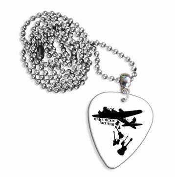 Plectrum ketting of sleutelhanger met Make music Not War, Ophalen of Verzenden, Nieuw