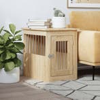 vidaXL Hondenbench 45x62x59 cm bewerkt hout sonoma, Dieren en Toebehoren, Hondenhokken, Verzenden, Nieuw