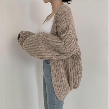 Oversized Gebreide Cardigan met Lantaarnmouwen - Vintage Y2k, Verzenden, Nieuw