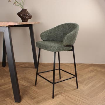 DS4U Sofia barkruk 65 cm - groen met zwarte poot, Ophalen of Verzenden, Nieuw