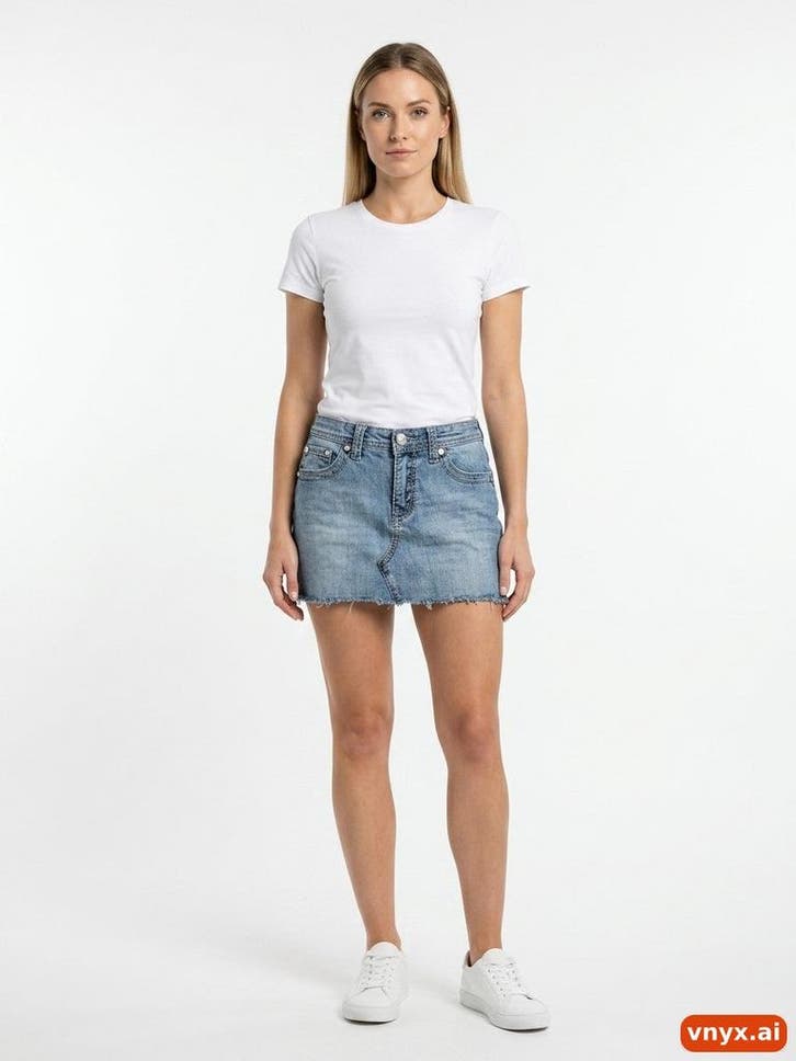 Slim NINE WEST Denim Skirt in Light Blue size W28, Kleding | Dames, Rokken, Ophalen of Verzenden