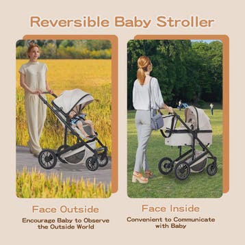 Luxe 3-in-1 Baby Kinderwagen: Hoge Landingsbaan Aluminium Fr, Verzenden, Nieuw