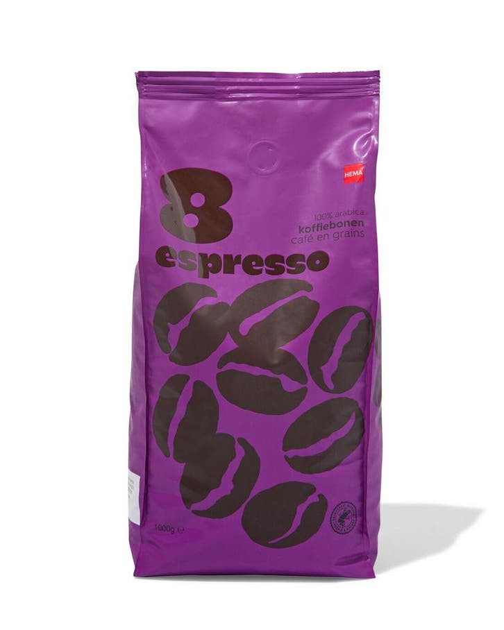 HEMA Koffiebonen espresso - 1000 gram 2e halve prijs, Diversen, Levensmiddelen, Verzenden