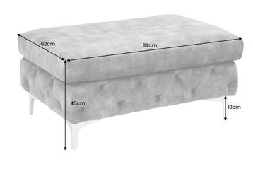 Kruk MODERN BAROCK 90 cm, fluweel donkergrijs, in, Huis en Inrichting, Banken | Voetenbanken en Poefen, Ophalen of Verzenden, Nieuw