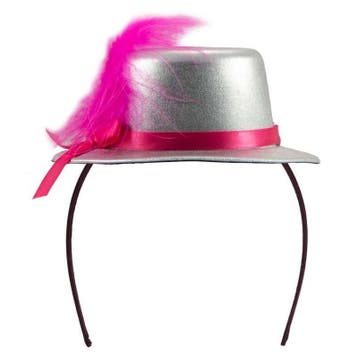 Tiara met hoedje metallic zilver, Ophalen of Verzenden, Nieuw