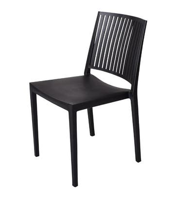 Baltimore Stapelbare Stoel | Zwart | 82(h)x56x45cm, Verzenden, Nieuw in verpakking