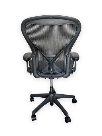 Herman Miller Aeron Full Option Incl. PostureFit (Maat B), Huis en Inrichting, Verzenden, Zwart, Zo goed als nieuw, Bureaustoel