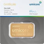 50 gram - Goud .999 - Umicore - Verzegeld en met certificaat