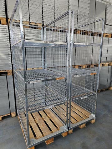 Pallet box 1200x800xh2200mm met 3 legborden (4 niveaus), als, Ophalen of Verzenden, Overige typen, Emtrade NL