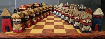 Schaakspel - Gigante - veelkleurig hout