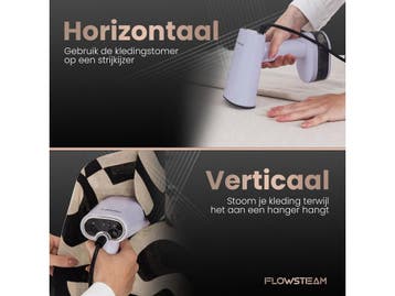 FLOWSTEAM® Luxe Kledingstomer - Handstomer - 370ml Watertank, Verzenden, Nieuw