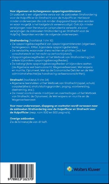 Zakboek Strafvordering en Strafrecht voor de, Verzenden, Zo goed als nieuw