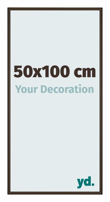 Fotolijst 50x100 cm - Walnoot Structuur - Aluminium - New, Verzenden, Nieuw