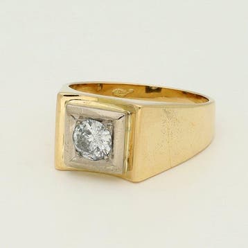 Ring - 18 karaat Geel goud Diamant (Natuurlijk), Sieraden, Tassen en Uiterlijk, Ringen, Nieuw